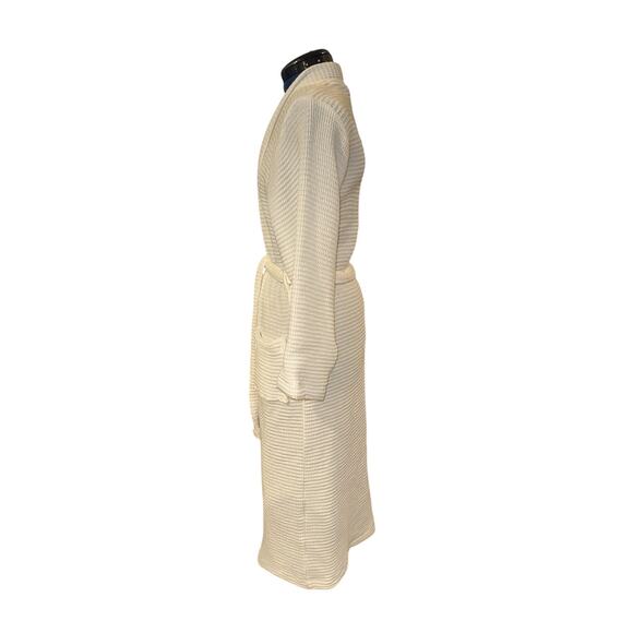 Kassatex Waffle Weave Robe Womens Size S/M Mid-Length White - Picture 5 of 6